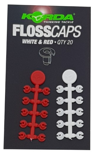 Korda Floss Caps White & Red