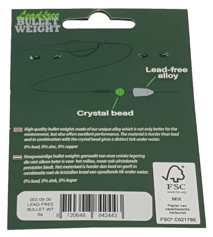 Green Bass Lead-Free Bullet Weight