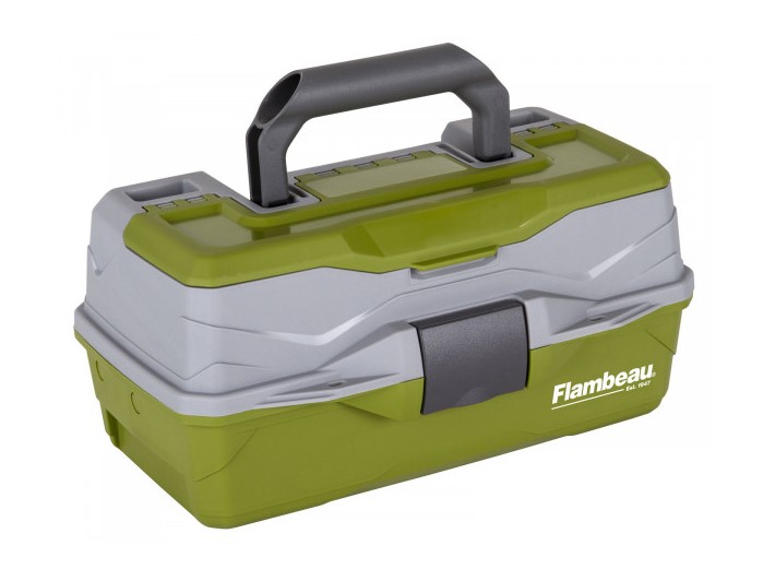 Caja Organizadora De Pesca 1 Bandeja Flambeau 6381tb Color Verde gris