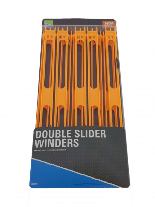 Preston Double Slider Winders Oranje 26cm 10pcs